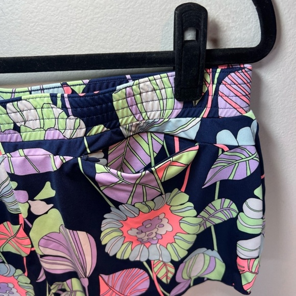 Carve Designs Floral Zelda Shorts Brigitte Navy Lined Swim Resort Women's Large - Picture 7 of 12